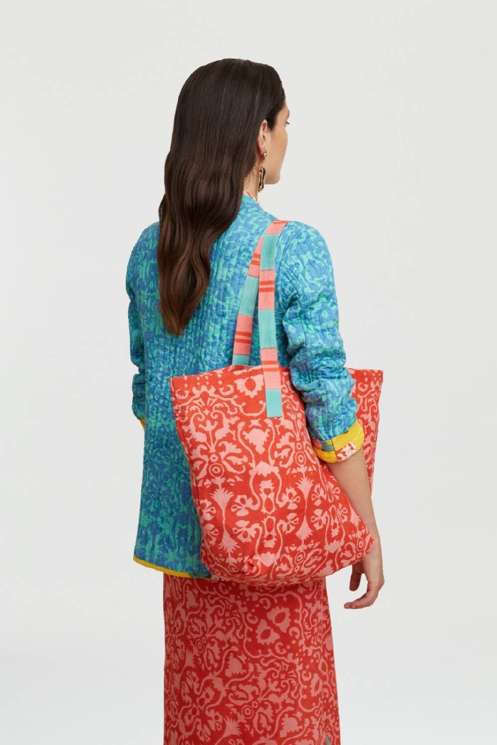 Lisa Corti borsa new lisa damask design red
