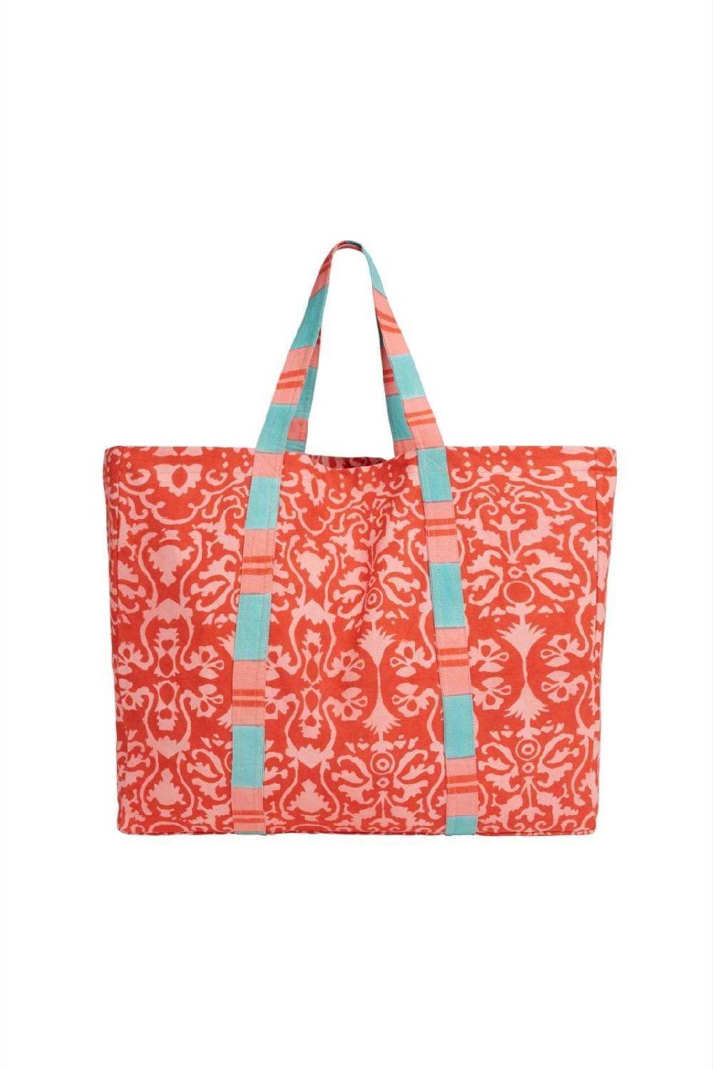 Lisa Corti Borsa Shopping Damask Design Red