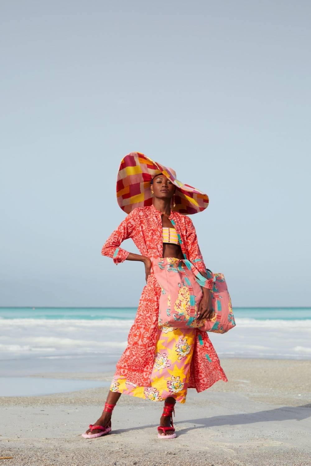 Lisa Corti borsa shopping leopard flower old pink