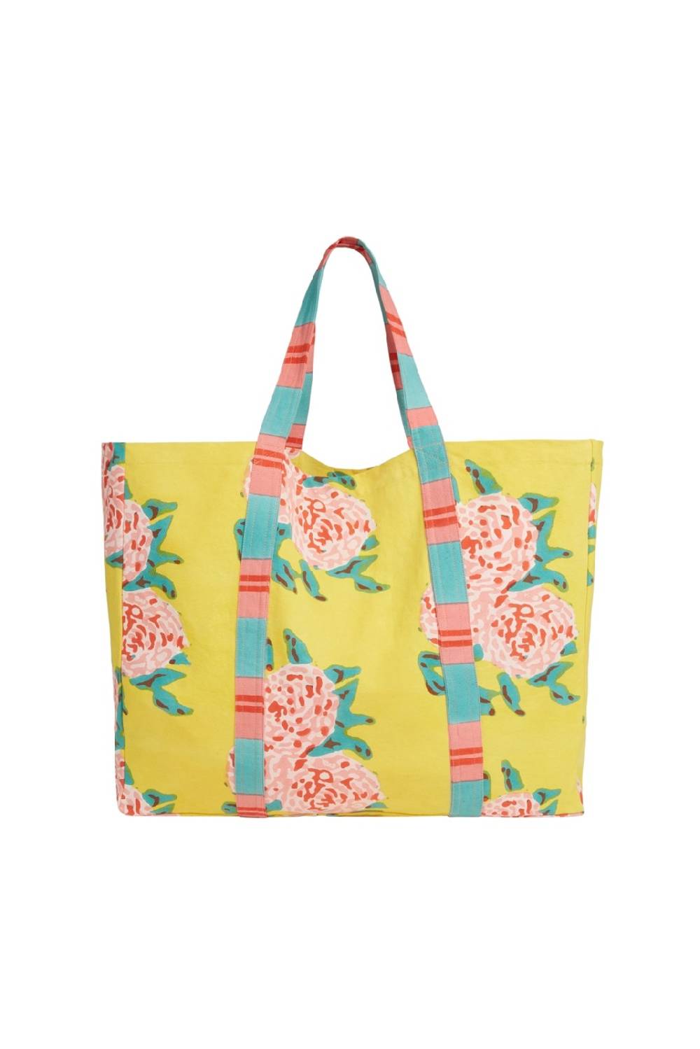 Lisa Corti Borsa Shopping Leopard Flower Yellow