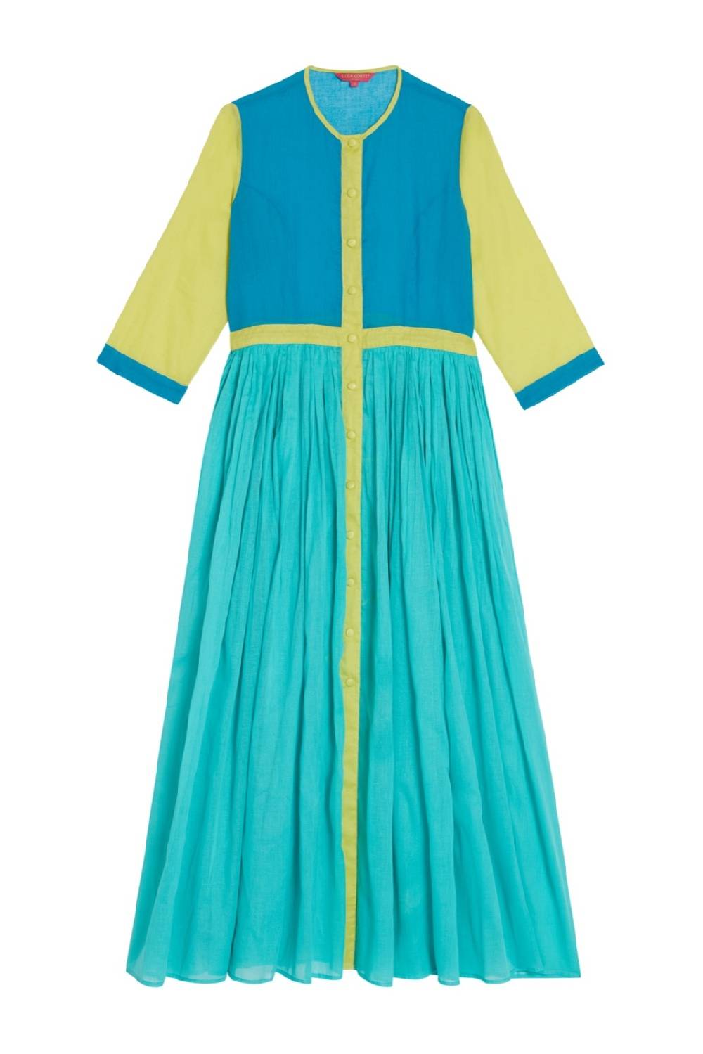 Lisa Corti Caftano Lungo Aperto Rainbow Cobalt