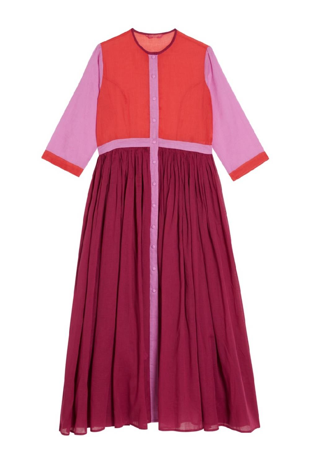 Lisa Corti Caftano Lungo Aperto Rainbow Geranium