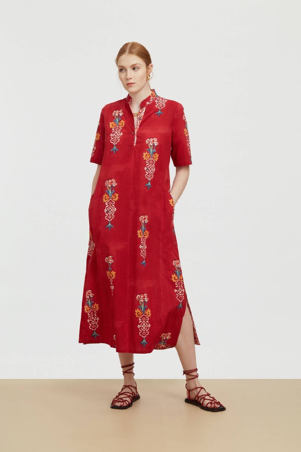 Lisa Corti Caftano Mamta Bibelot Red