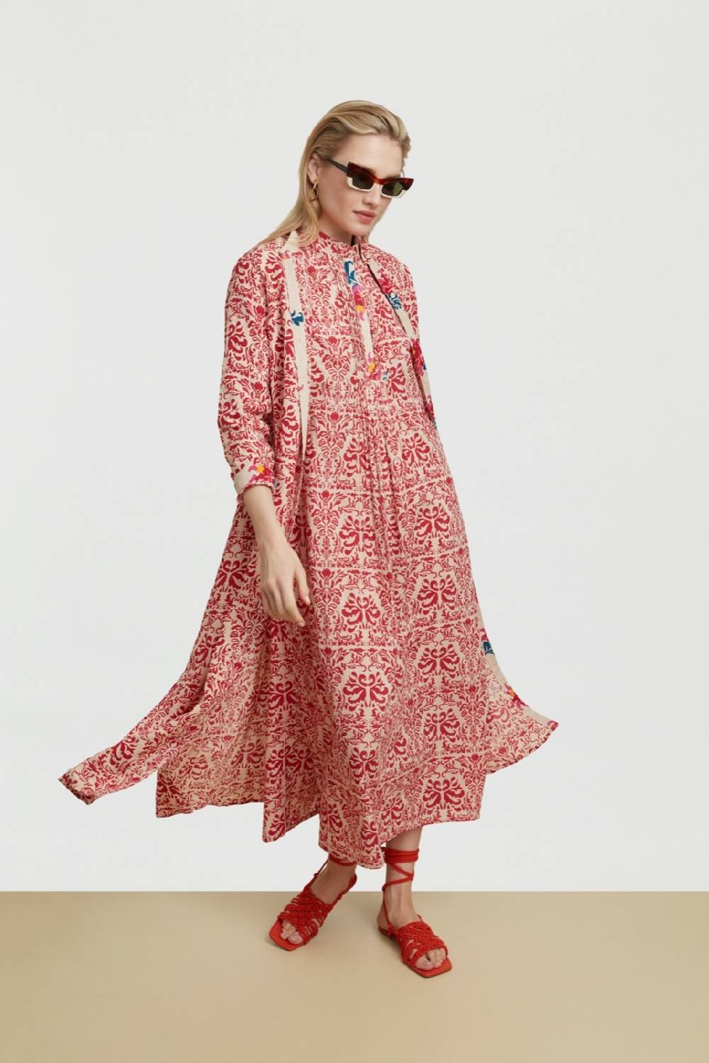 Lisa Corti Caftano Mirte Tangeri Damask Natural