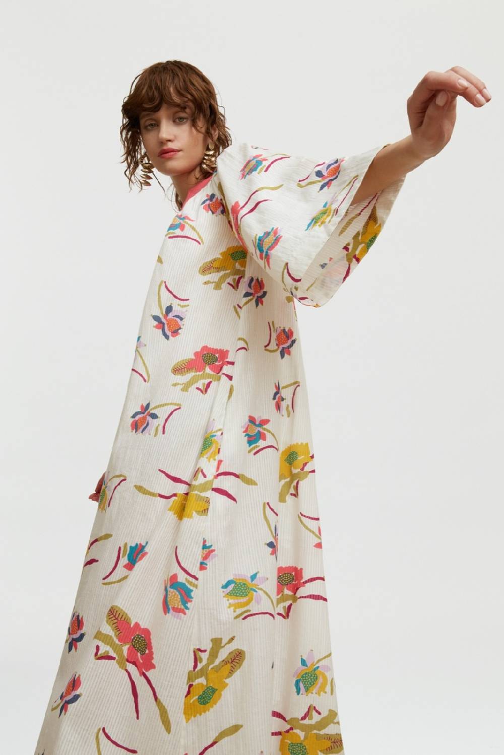 Lisa Corti caftano ninbu japanese acid green