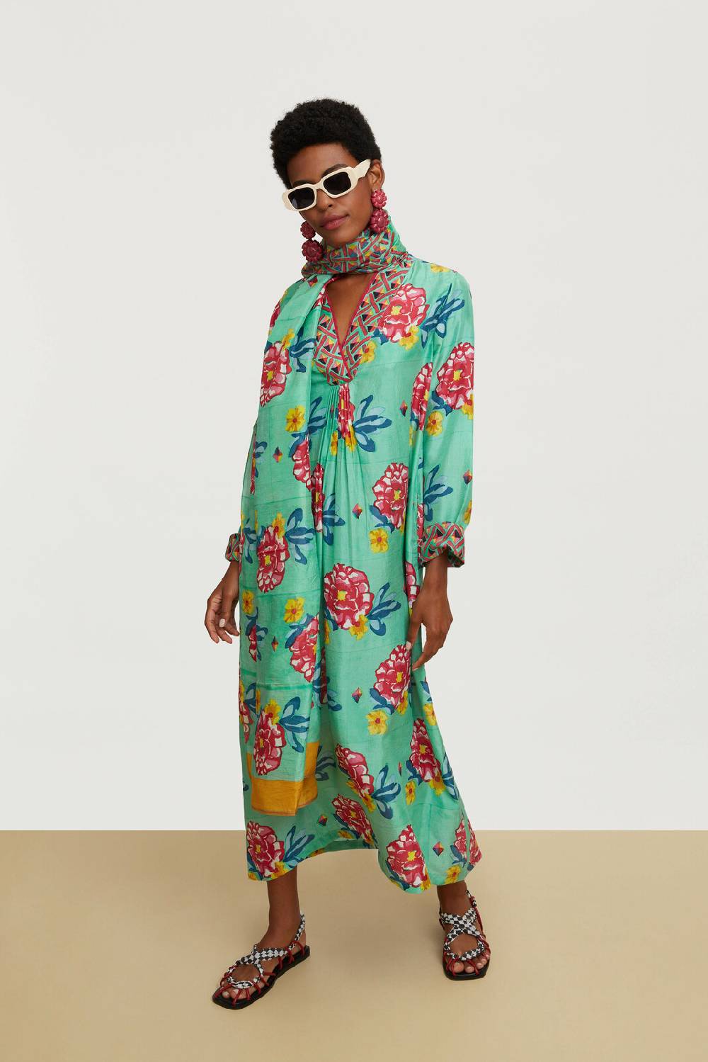 Lisa Corti Caftano Radha Ramye Aqua