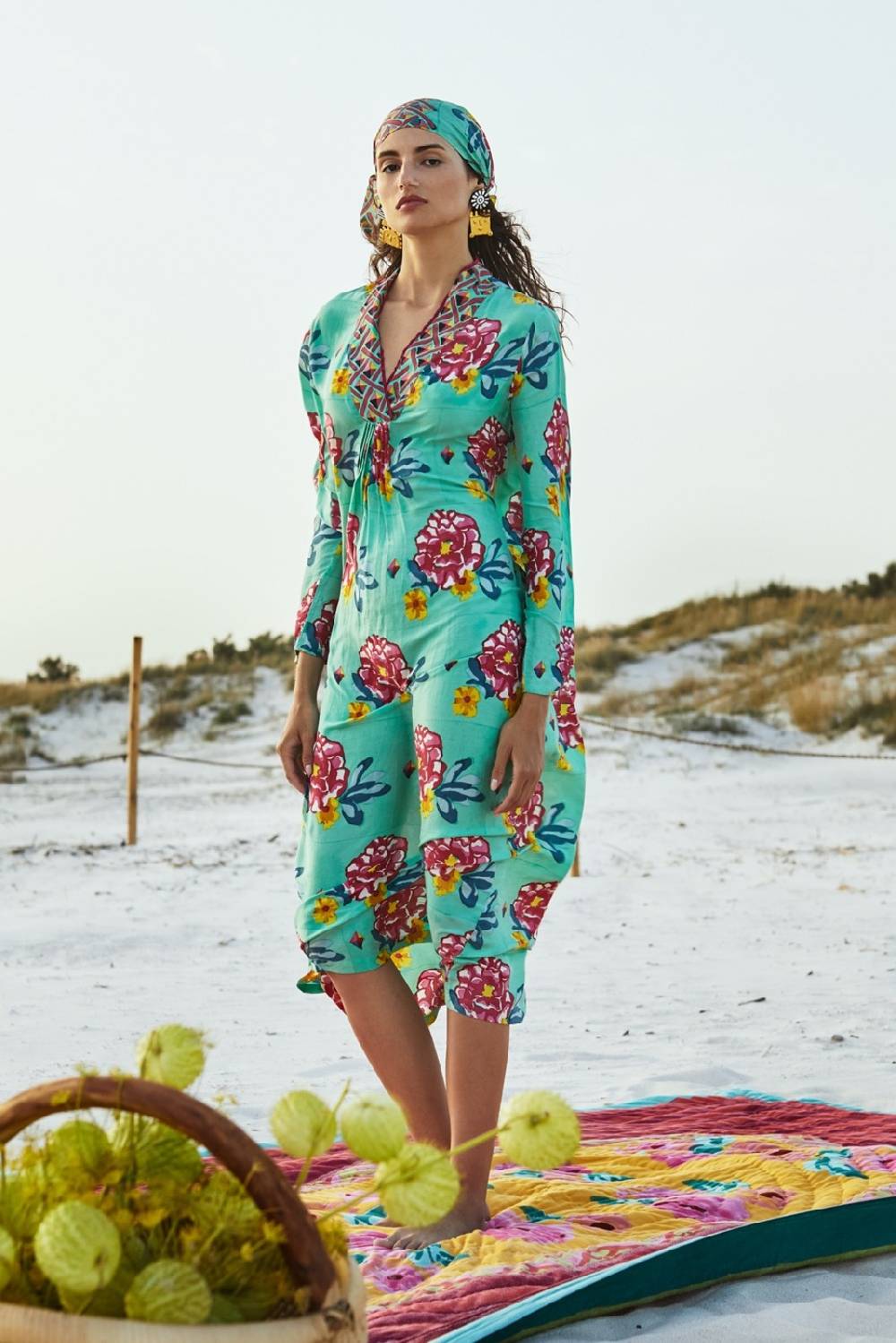 Lisa Corti Caftano Radha Ramye Aqua