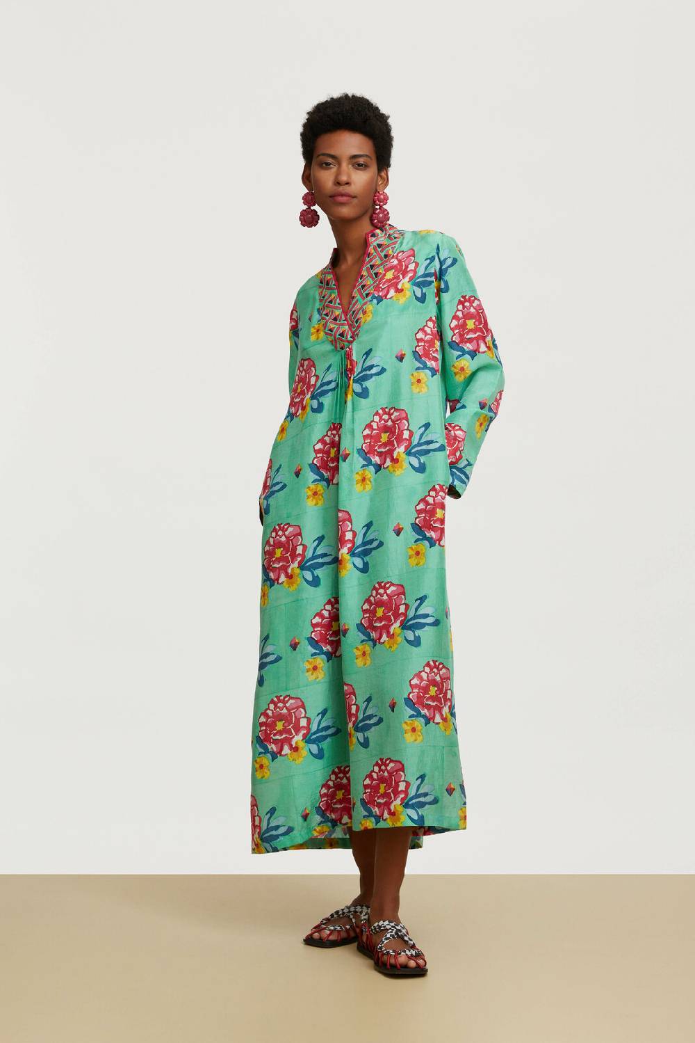 Lisa Corti Caftano Radha Ramye Aqua