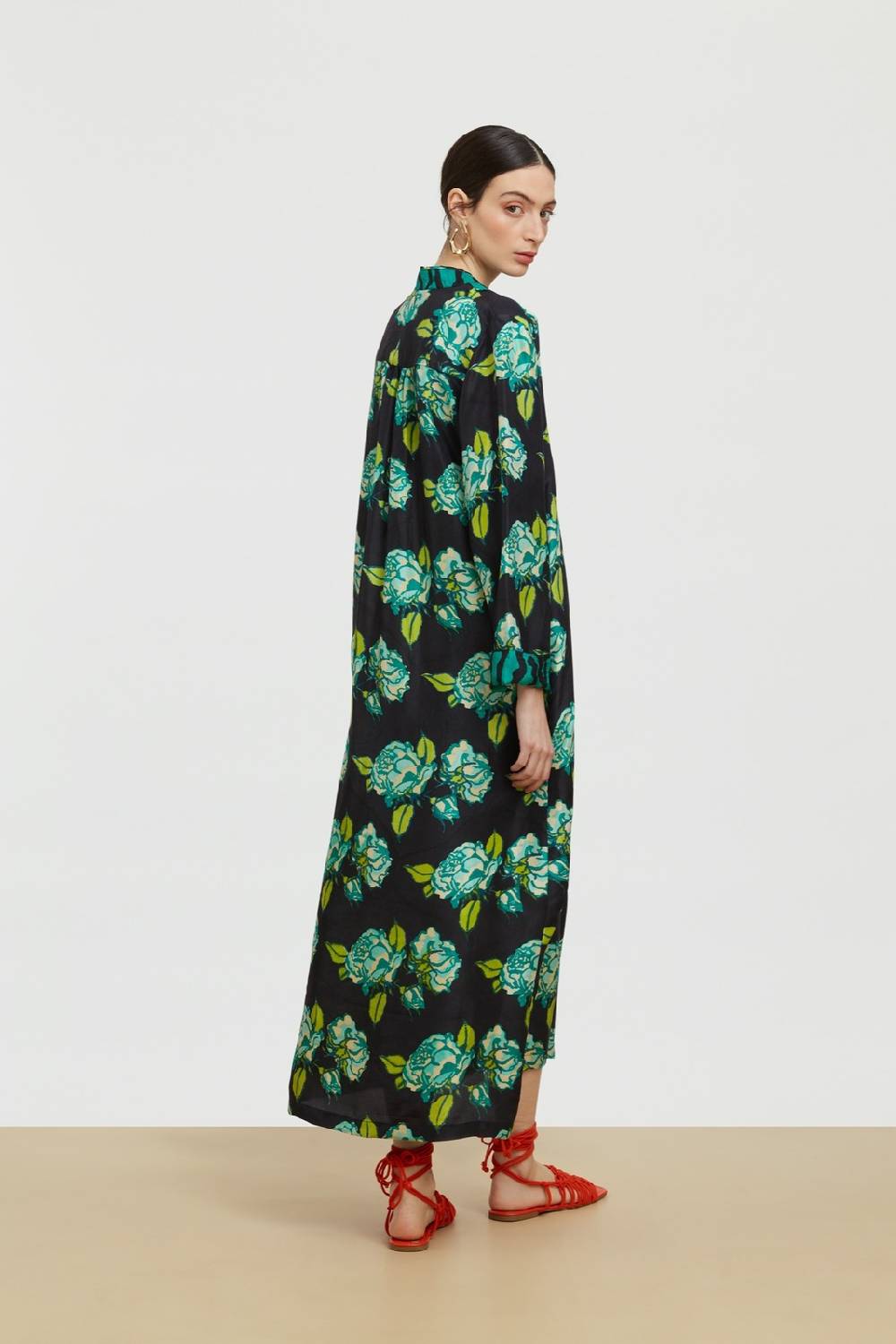 Lisa Corti Caftano Radha Rosa Spina Black