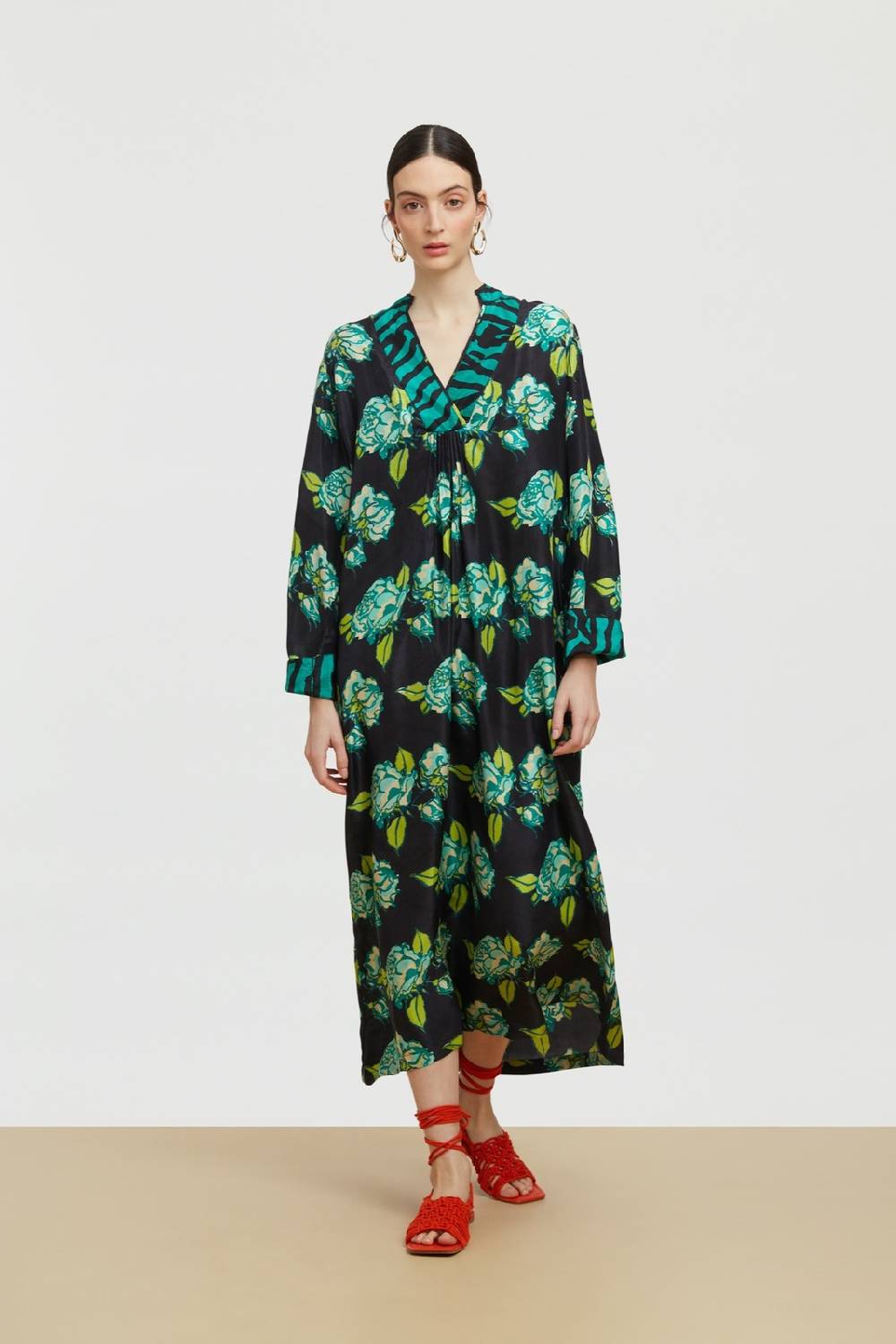 Lisa Corti caftano radha rosa spina black