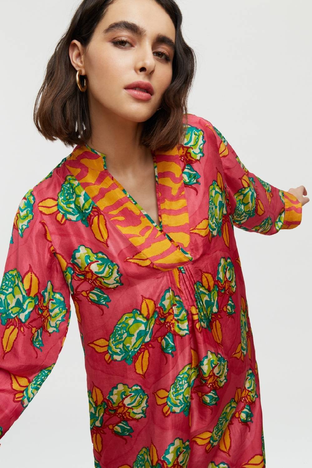 Lisa Corti Caftano Radha Rosa Spina Geranium