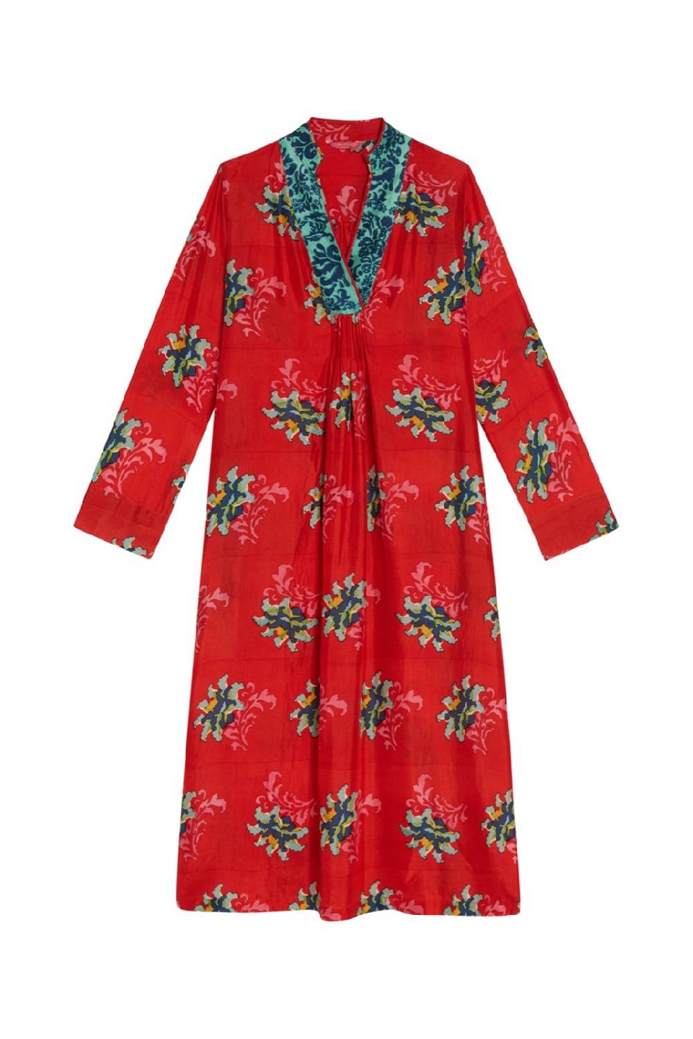 Lisa Corti Caftano Radha Tangeri Flower Coral