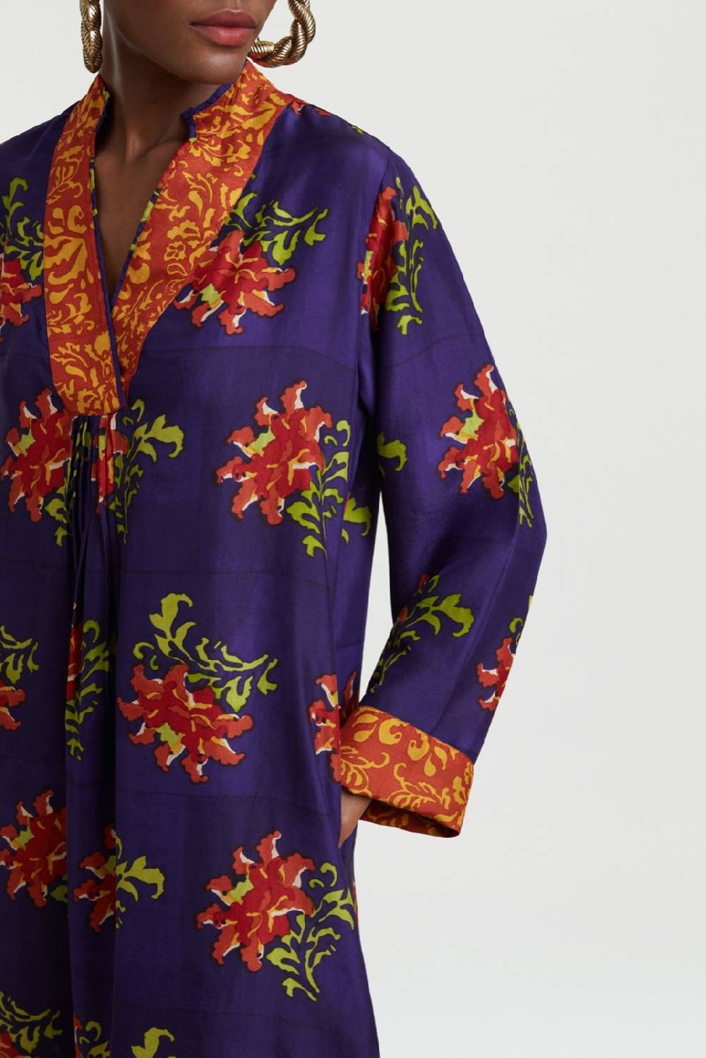 Lisa Corti Caftano Radha Tangeri Flower Purple