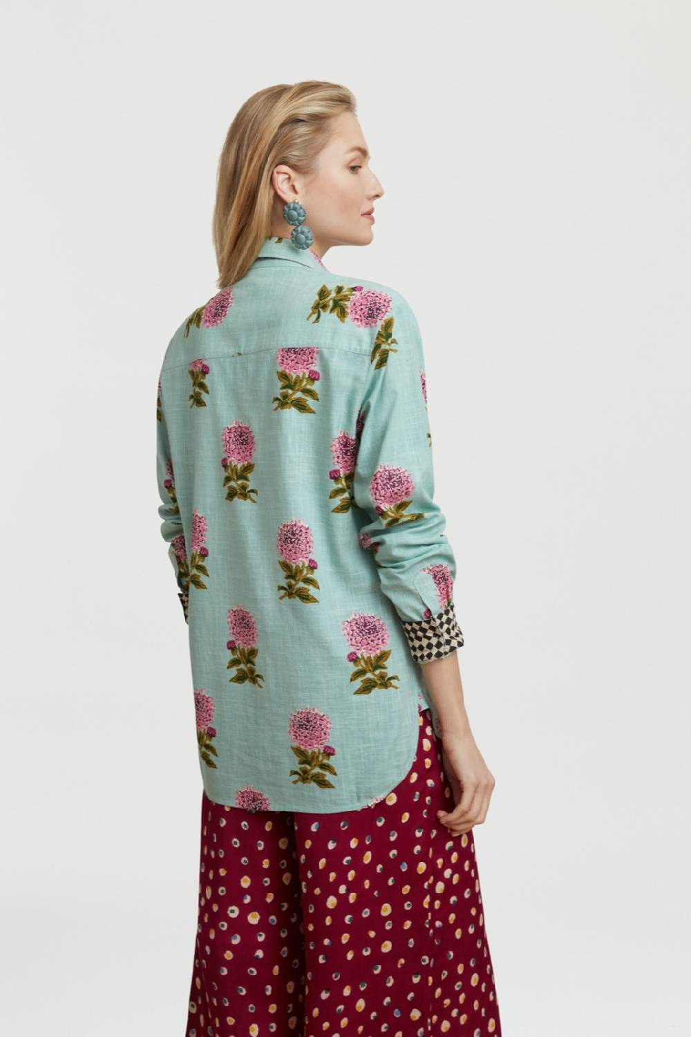 Lisa Corti Camicia Acapulco Mamagoto Celadon