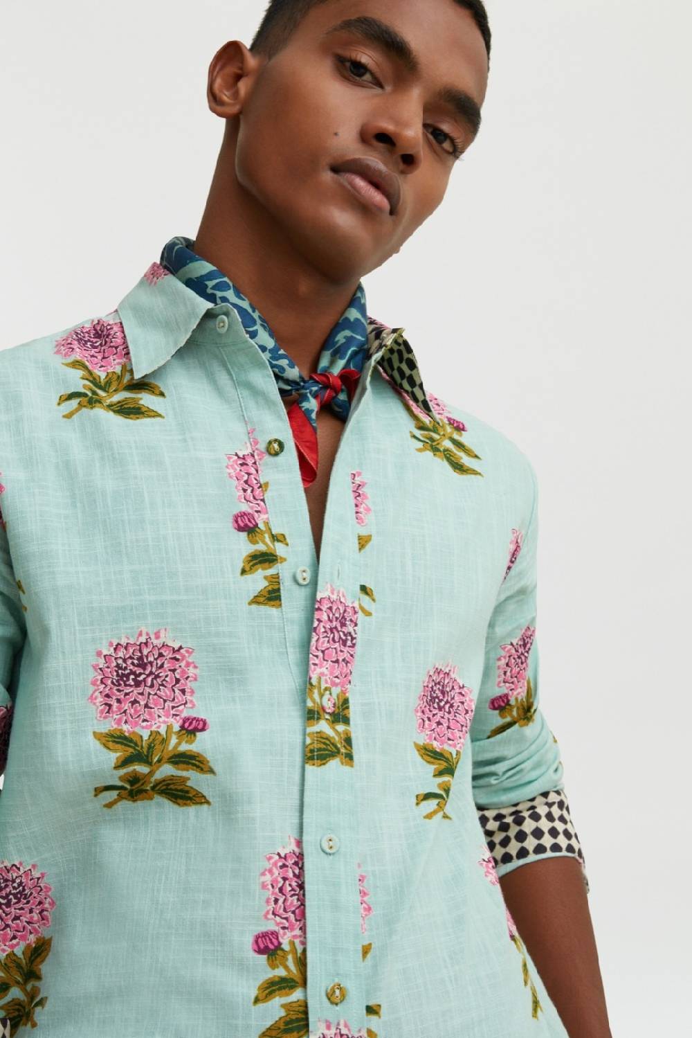 Lisa Corti Camicia Acapulco Mamagoto Celadon