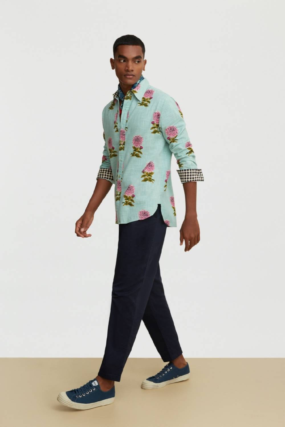 Lisa Corti camicia acapulco mamagoto celadon