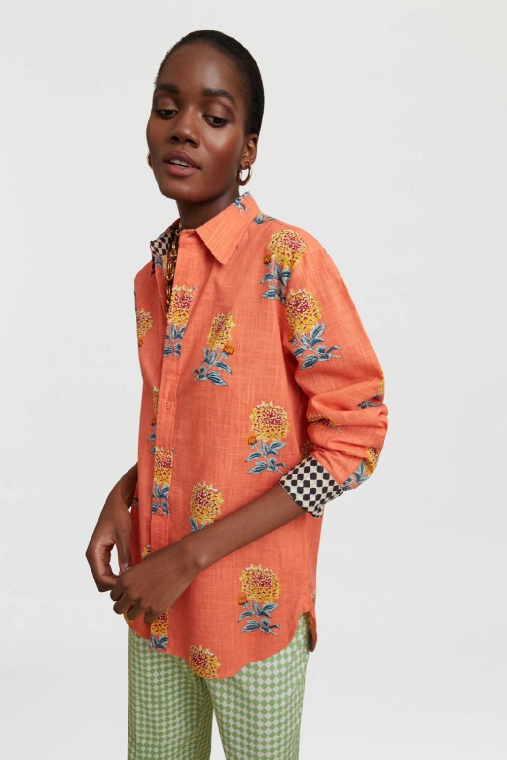 Lisa Corti camicia acapulco mamagoto geranium