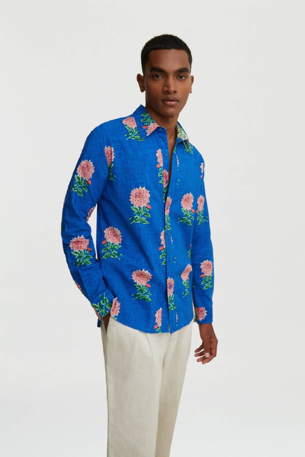 Lisa Corti Camicia Acapulco Mamagoto Royal Blue