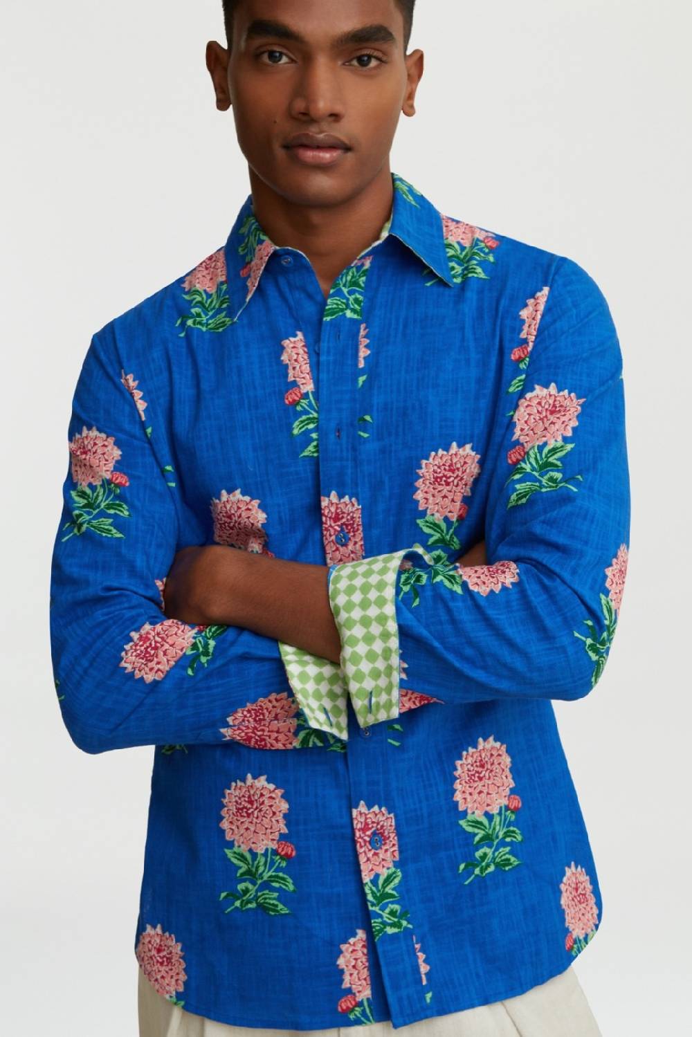 Lisa Corti Camicia Acapulco Mamagoto Royal Blue