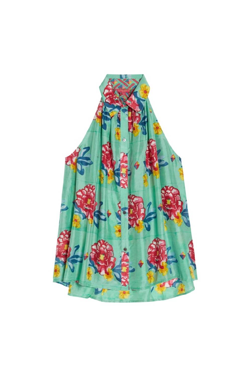 Lisa Corti Camicia Ava Ramye Aqua