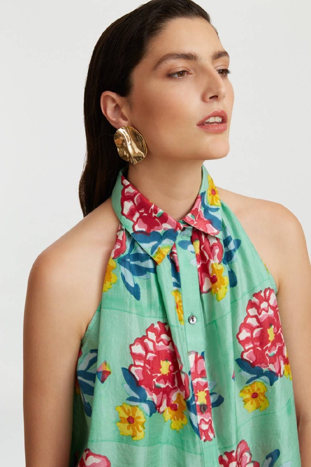 Lisa Corti camicia ava ramye aqua