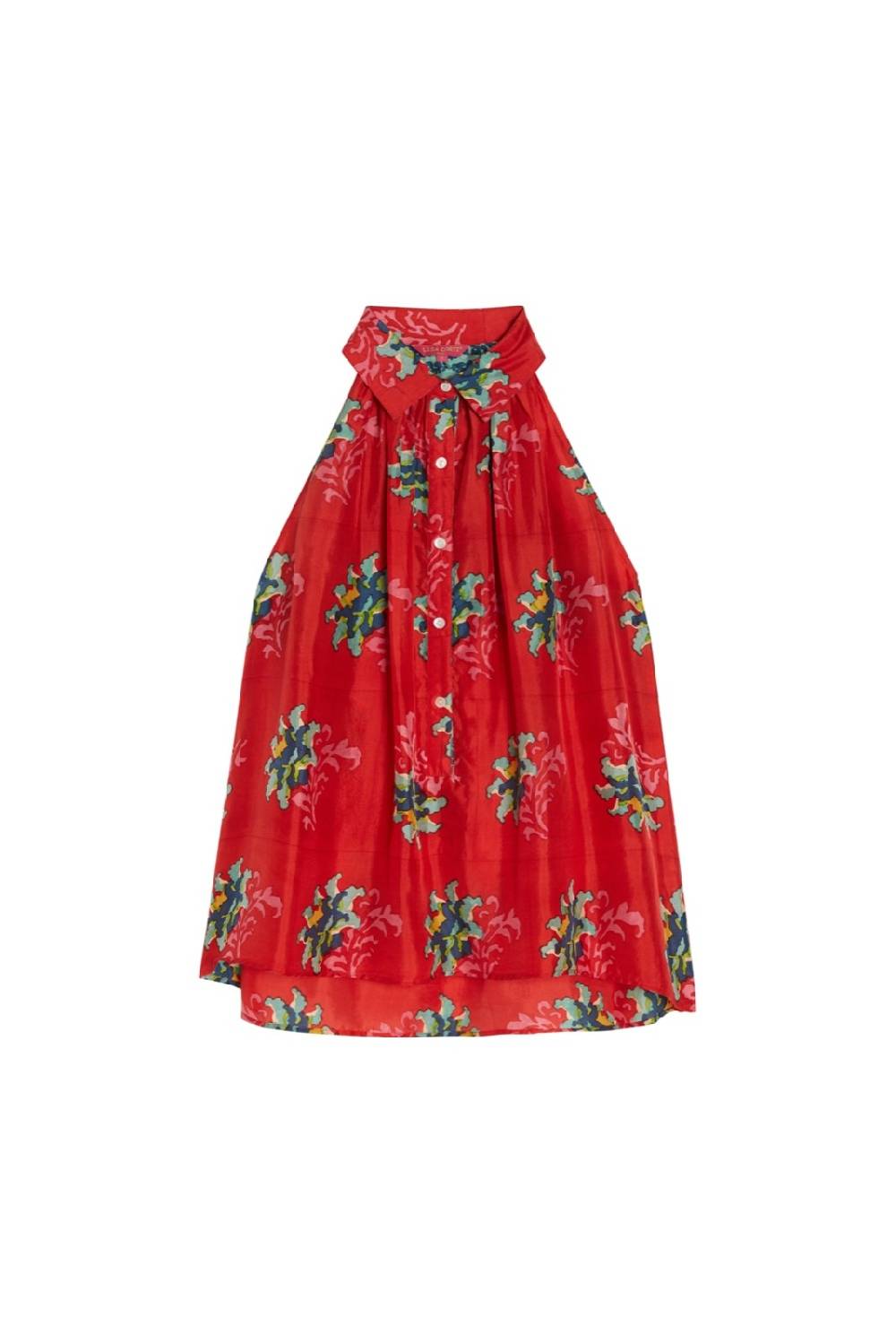 Lisa Corti Camicia Ava Tangeri Flower Coral