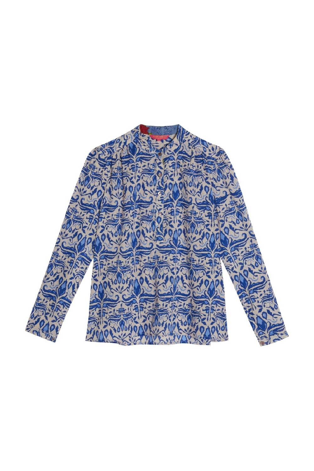 Lisa Corti Camicia Batumi Abhanery Damasque Blue
