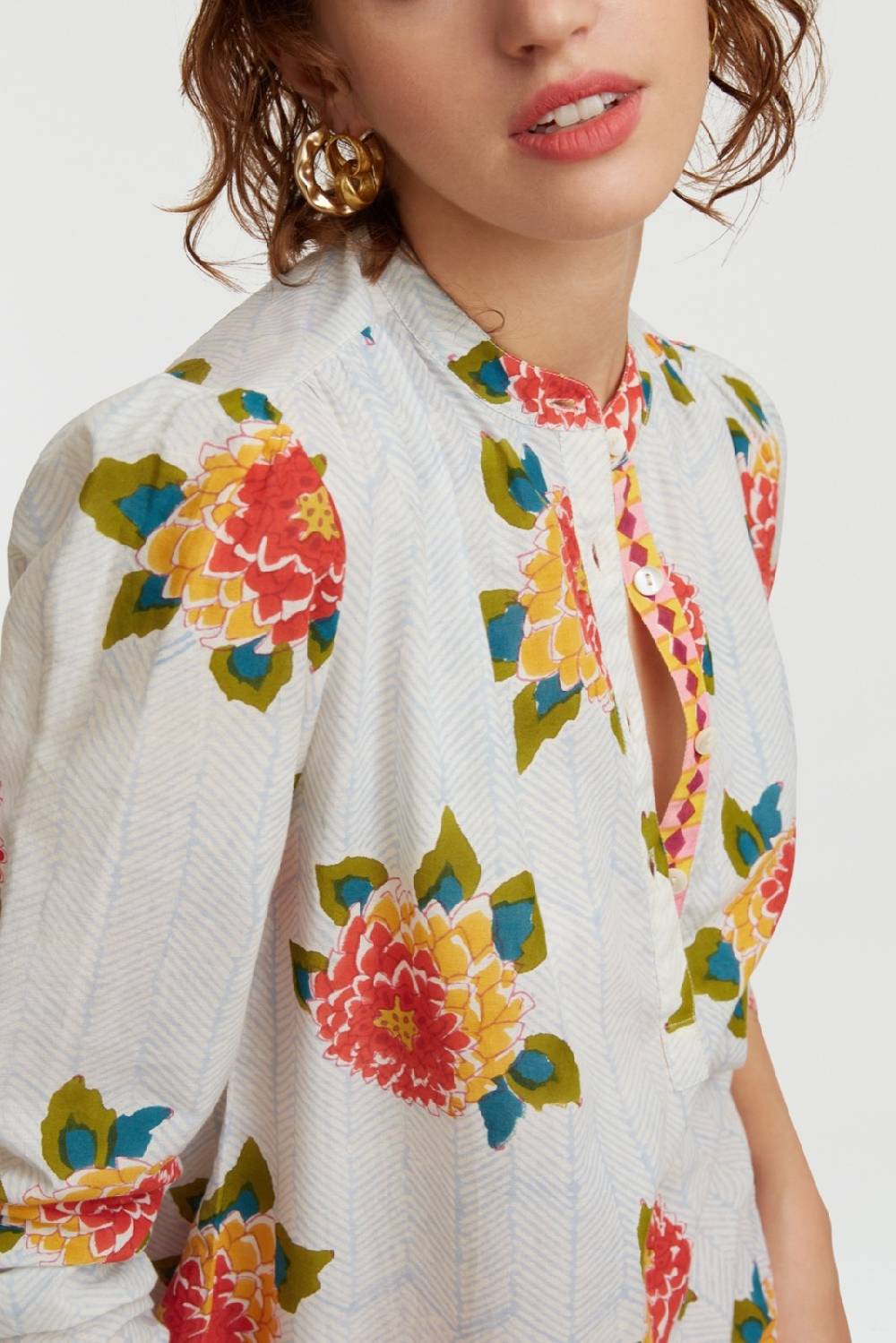 Lisa Corti Camicia Batumi Barwara Light Blue