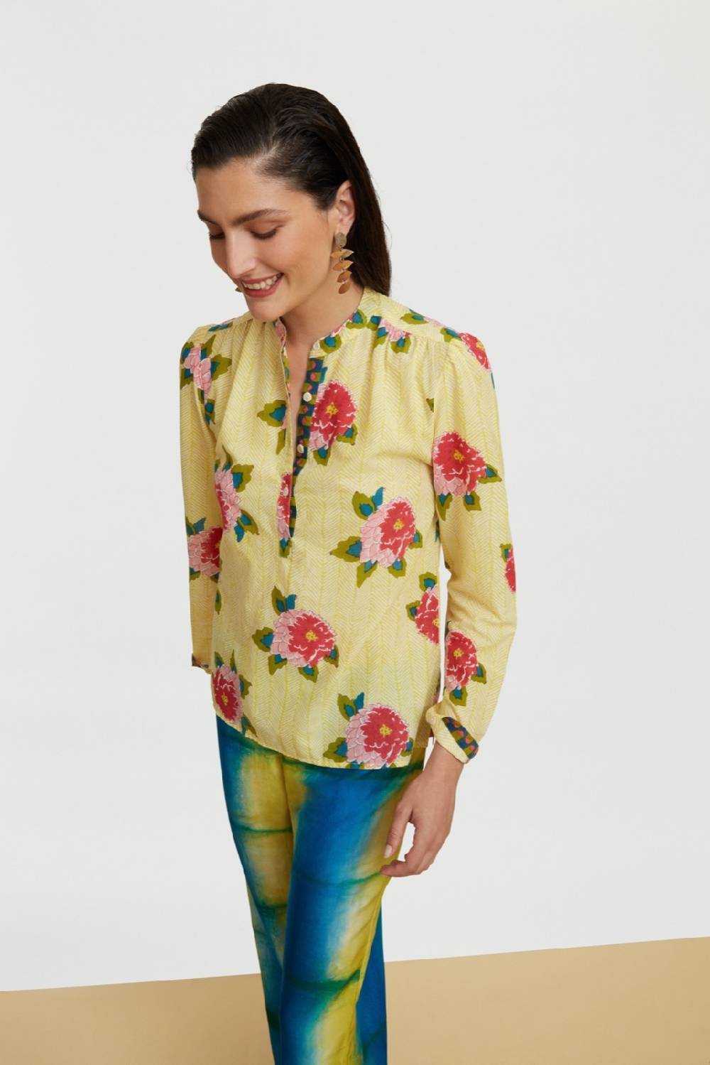 Lisa Corti camicia batumi barwara light yellow