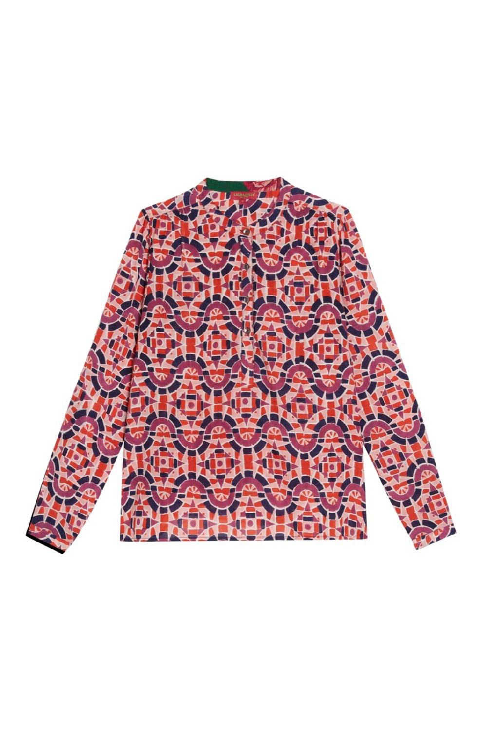 Lisa Corti Camicia Batumi Folk Mirror Purple