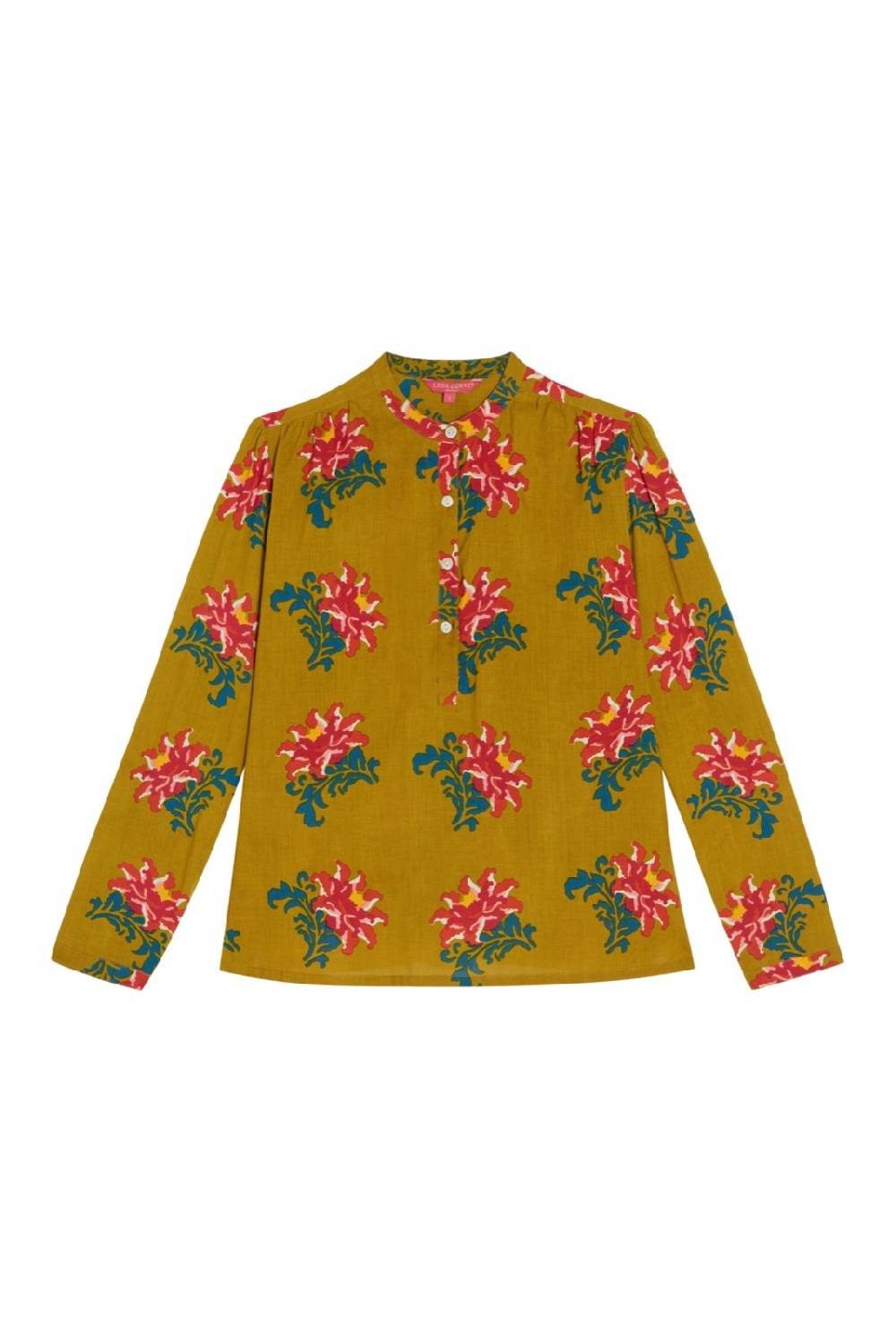 Lisa Corti Camicia Batumi Tangeri Rose Olive Green