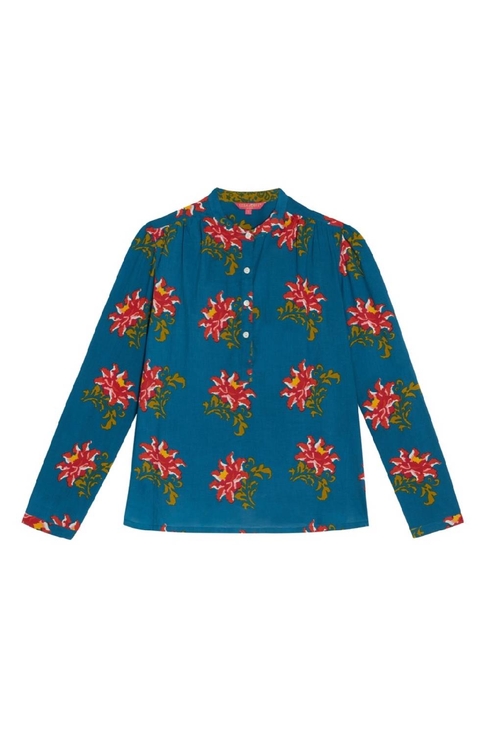 Lisa Corti Camicia Batumi Tangeri Rose Teal