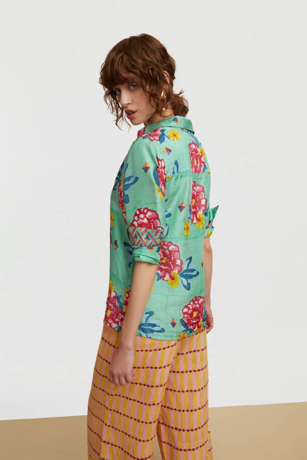 Lisa Corti Camicia Bella Ramye Aqua