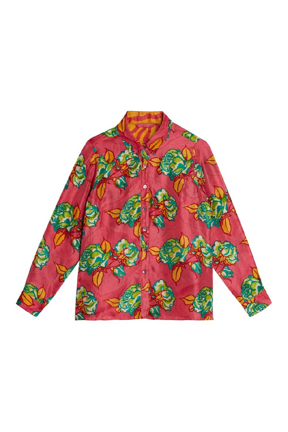 Lisa Corti Camicia Bella Rosa Spina Geranium