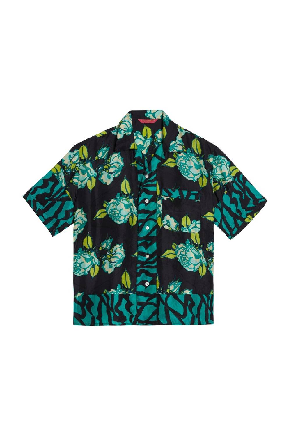 Lisa Corti Camicia Bowling Rosa Spina Black