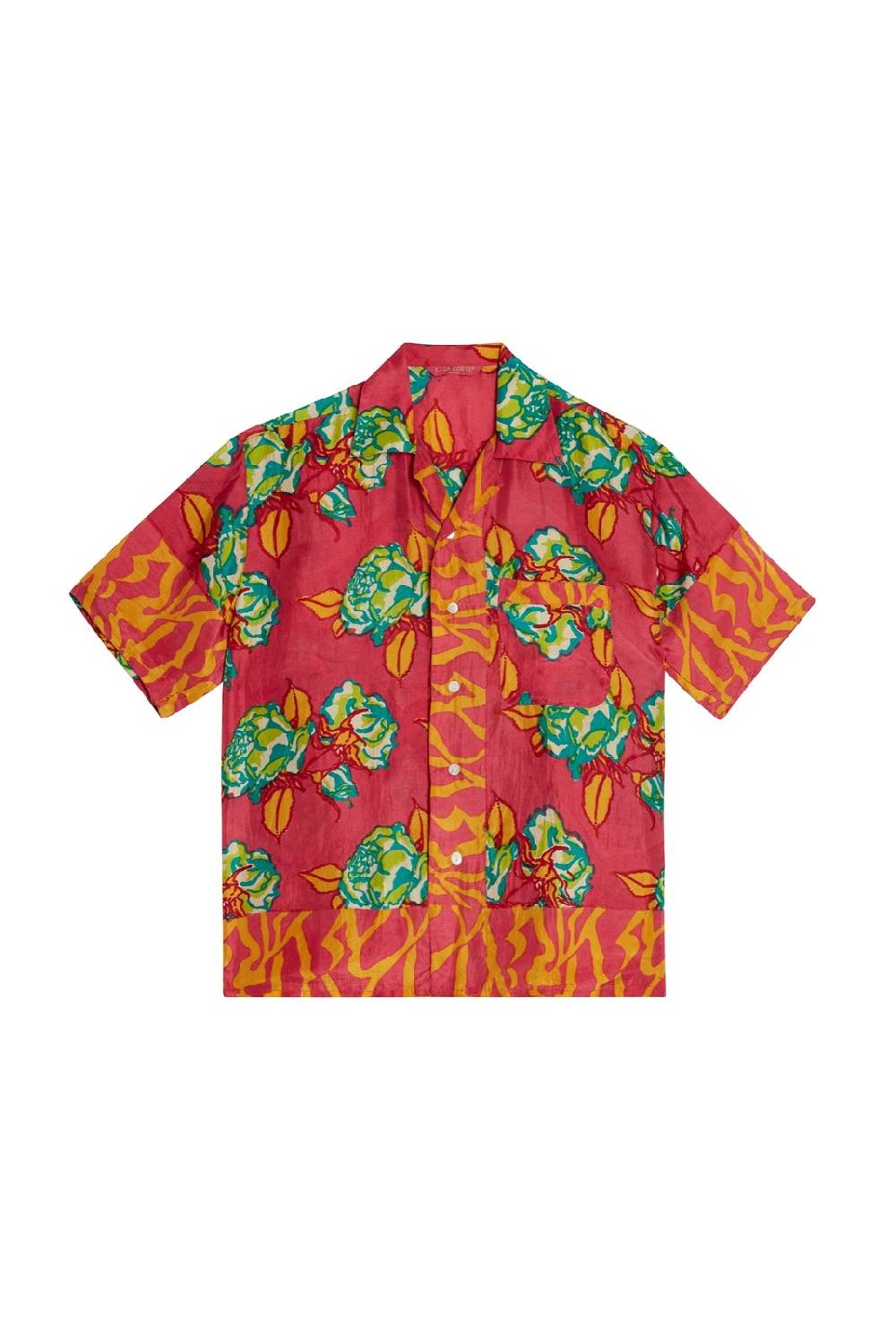 Lisa Corti Camicia Bowling Rosa Spina Geranium