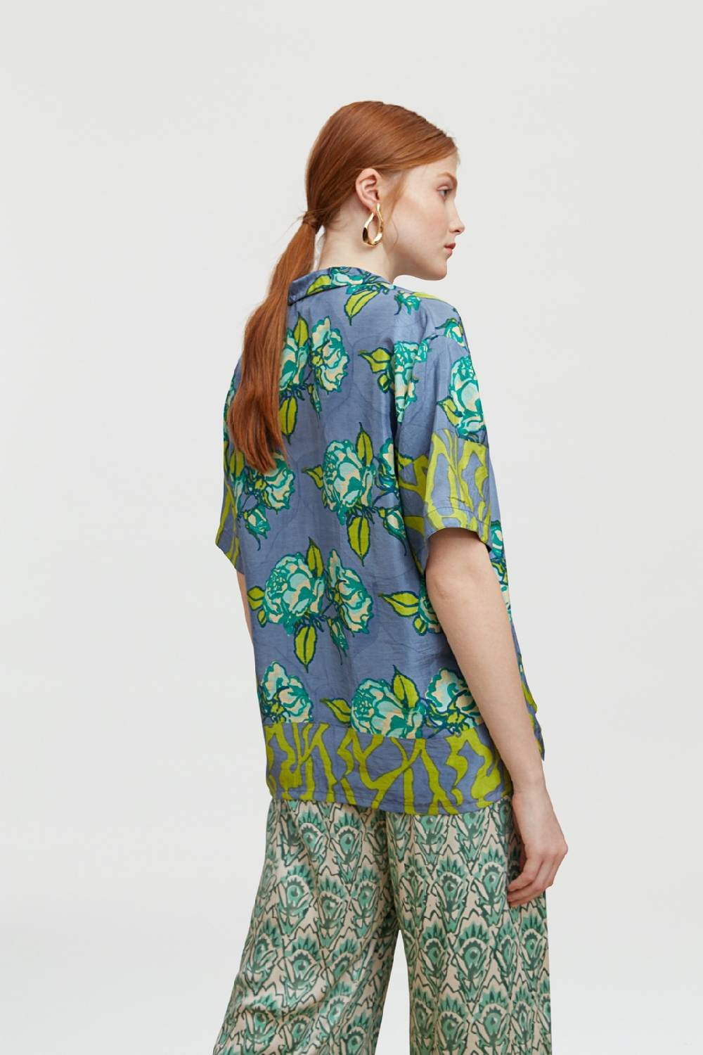 Lisa Corti Camicia Bowling Rosa Spina Glicine