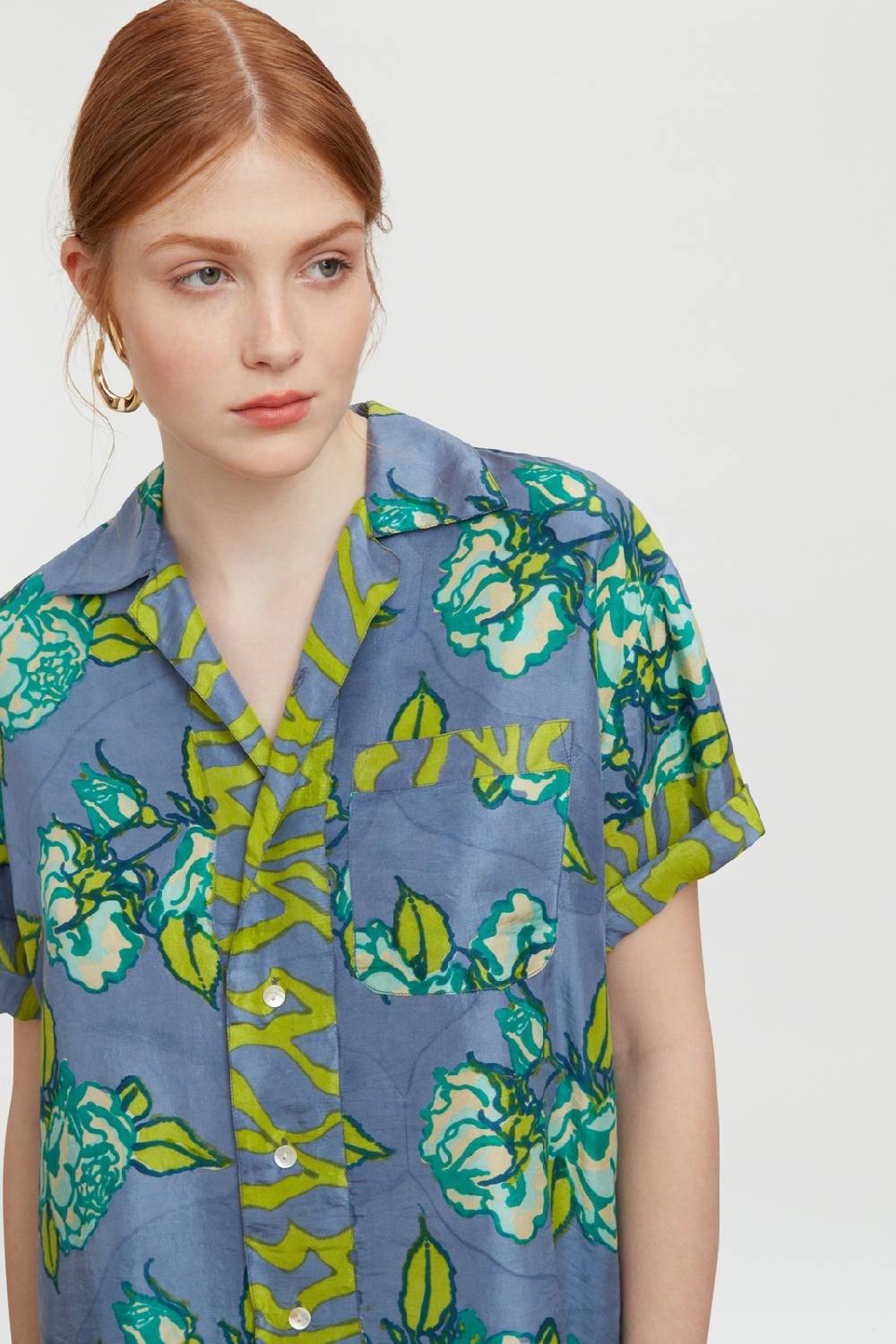 Lisa Corti Camicia Bowling Rosa Spina Glicine