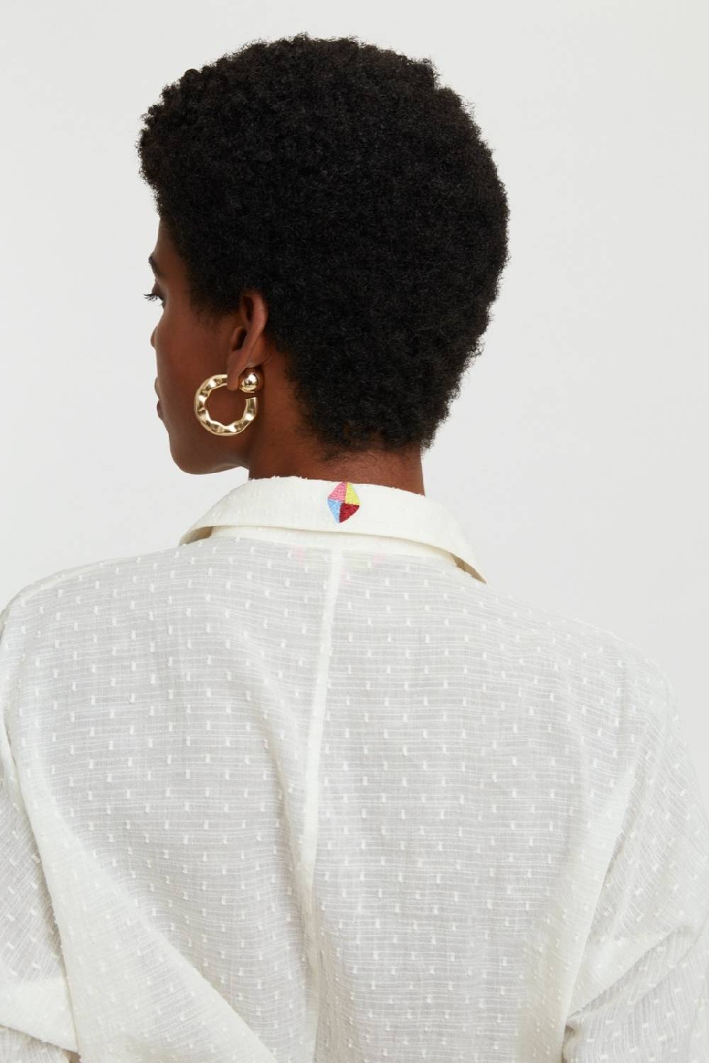 Lisa Corti Camicia Dahlia Plumetis White