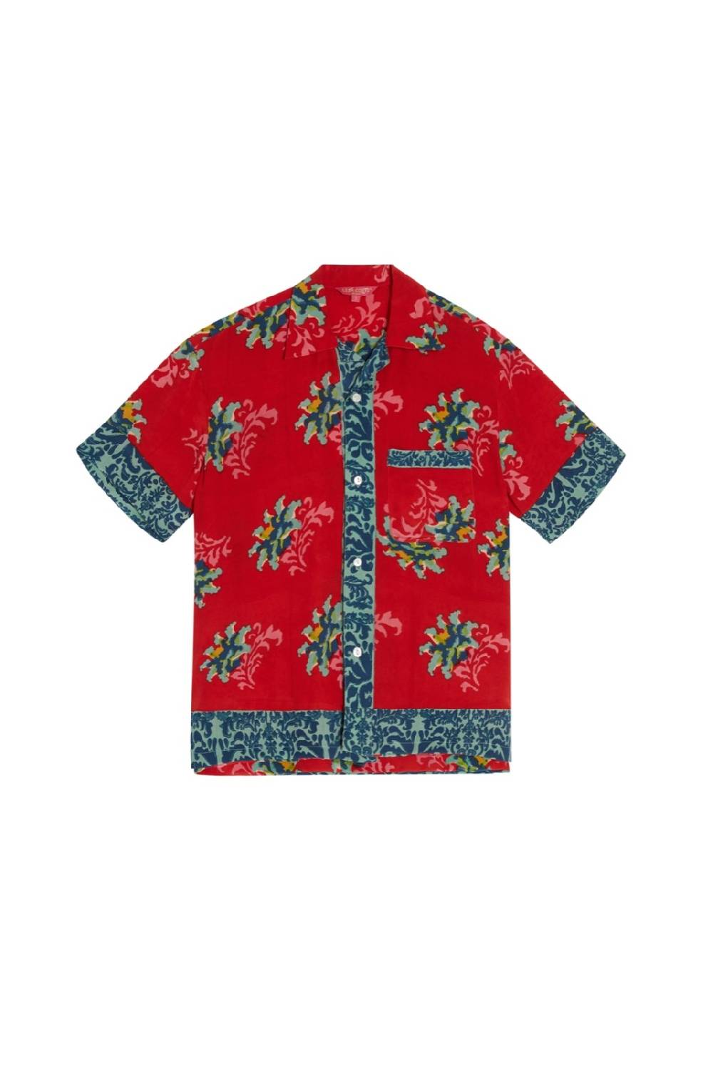 Lisa Corti Camicia Foulard Tangeri Flower Coral