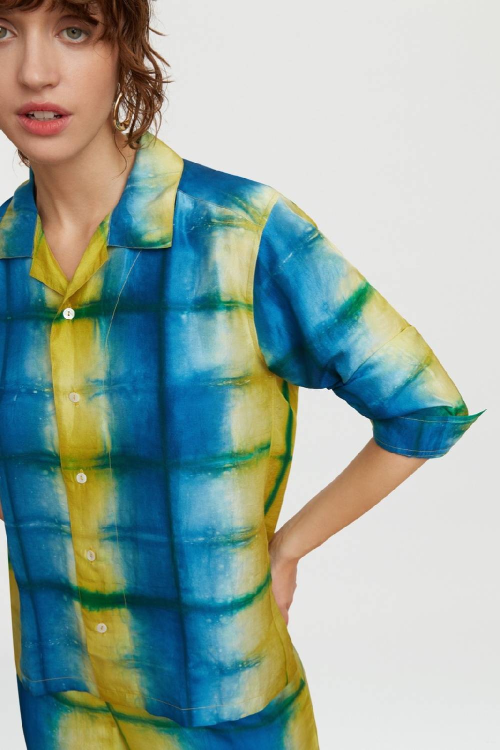 Lisa Corti Camicia Onda Tangra Sulphur