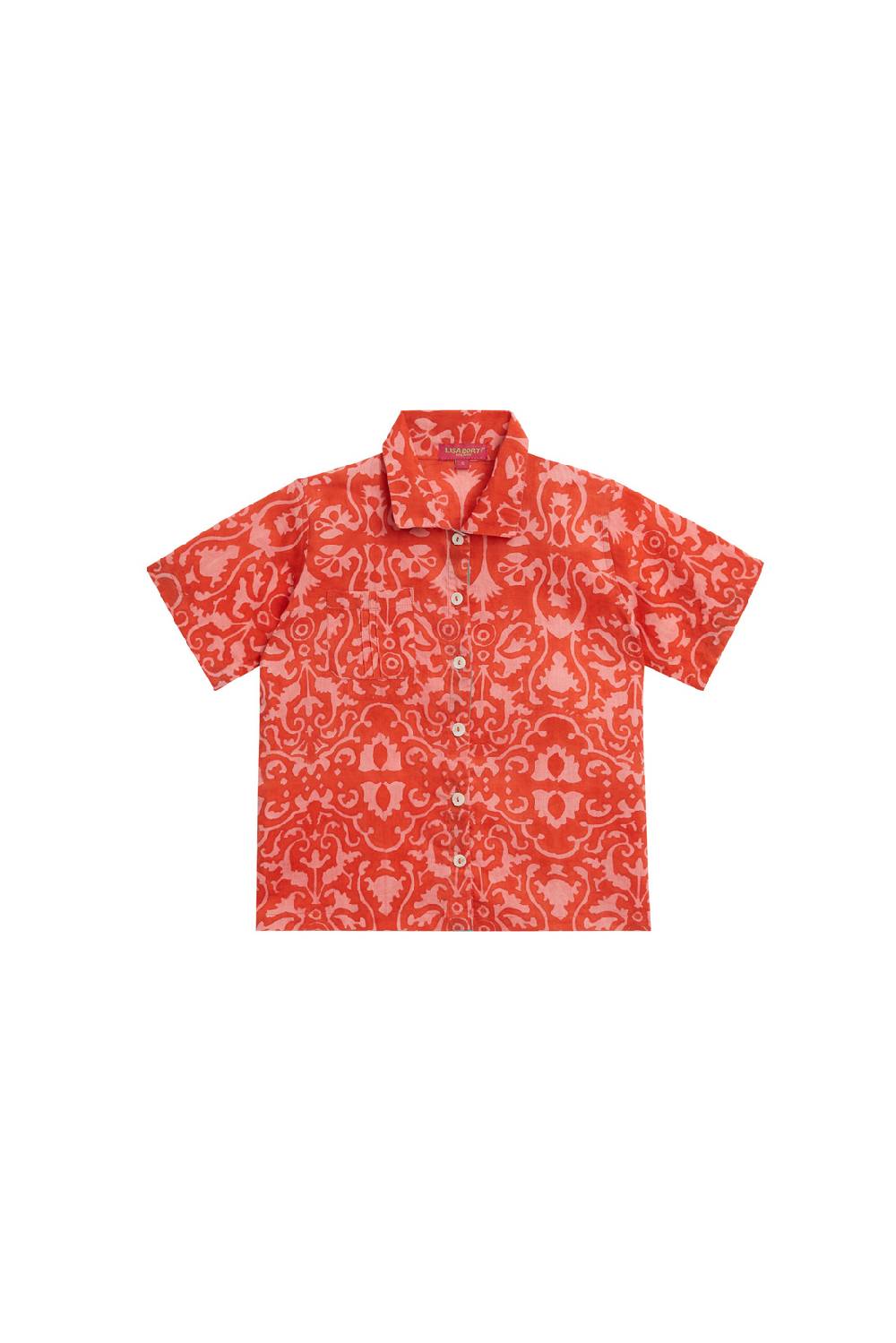 Lisa Corti camicia pietro damask design red