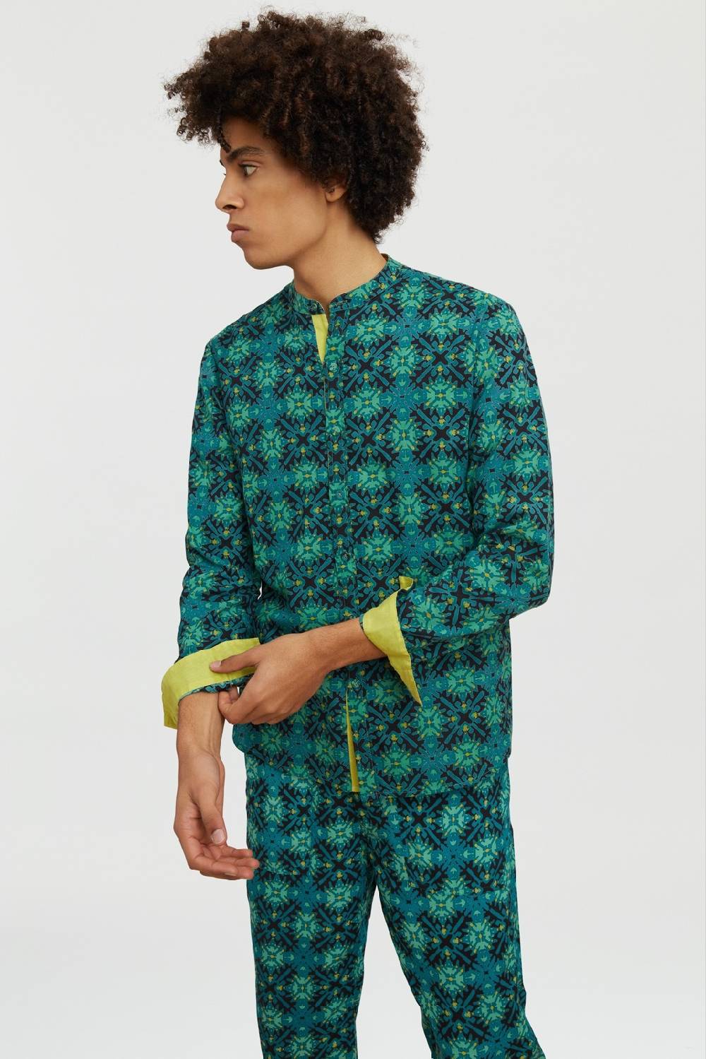 Lisa Corti camicia santorini morocco design black