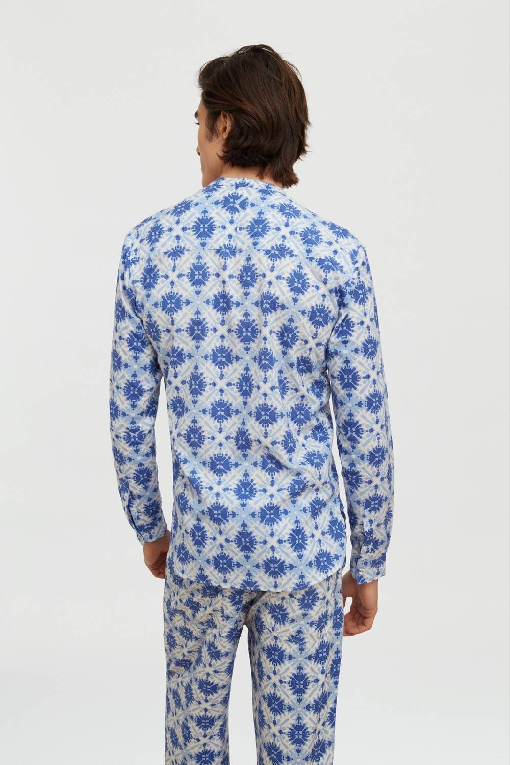 Lisa Corti Camicia Santorini Morocco Design Blue