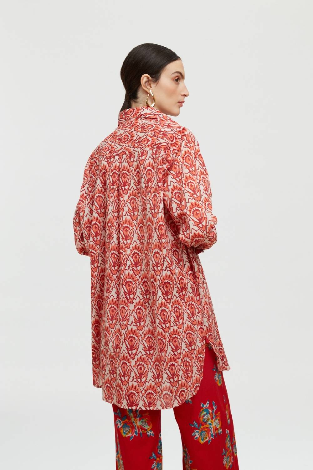 Lisa Corti Camicia Ube Parrot Rany