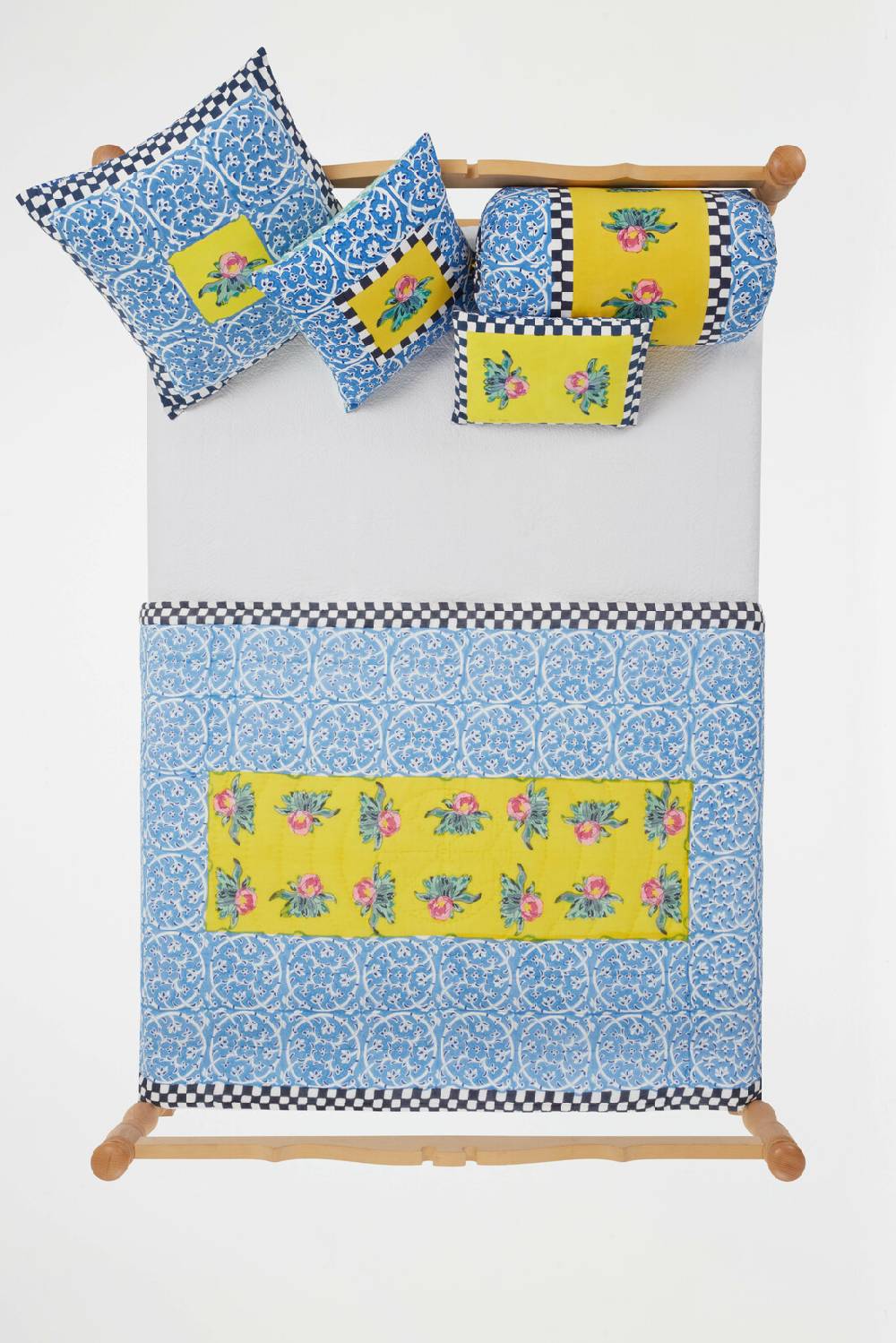 Lisa Corti Federa Cotone Rullo Paloma Tiles Yellow