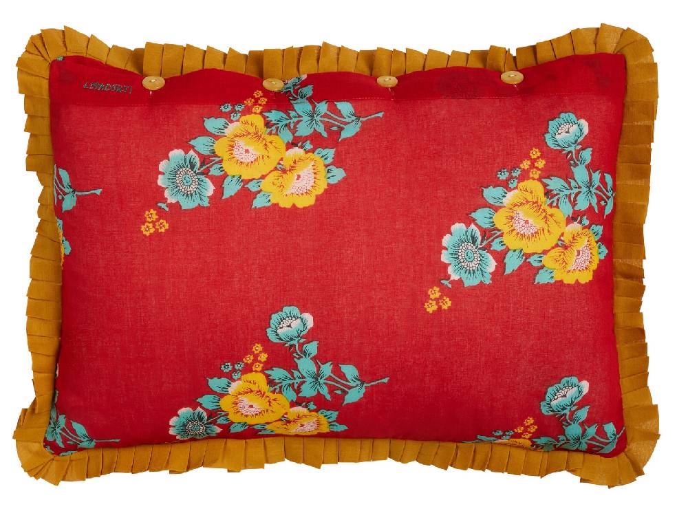 Lisa Corti federa organza 35x50cm bouquet red