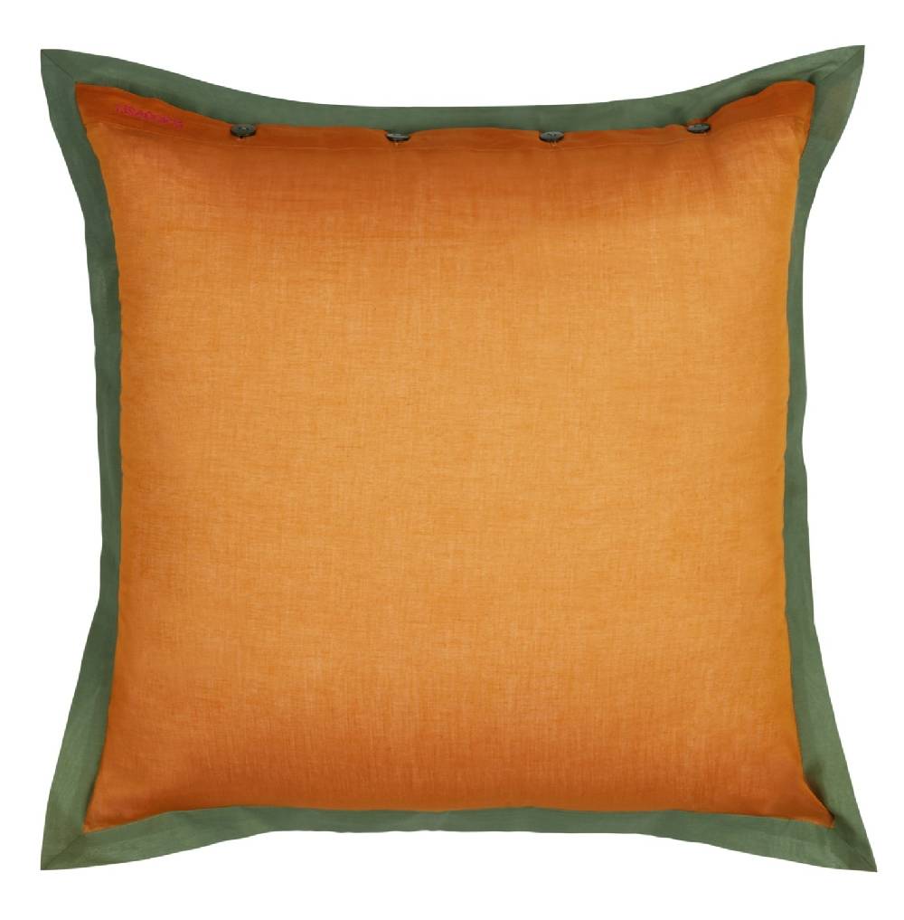 Lisa Corti federa organza 60x60cm cinnamon sage