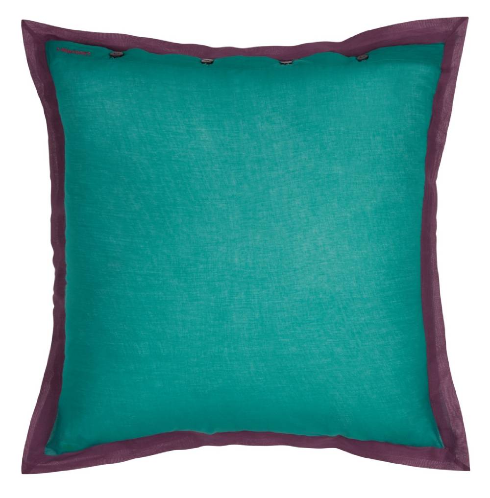 Lisa Corti federa organza 60x60cm jade dust violet