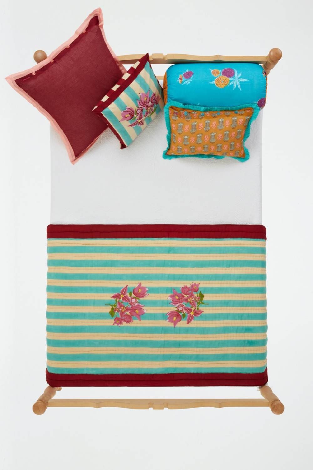 Lisa Corti Federa Organza 60x60cm Maroon Peach